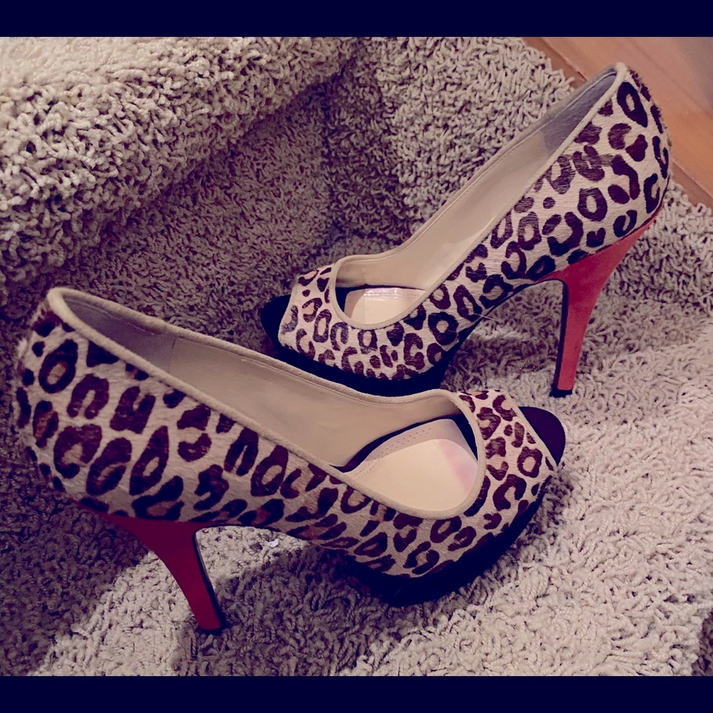 Enzo Angiolini Leopard Print Stilettos
